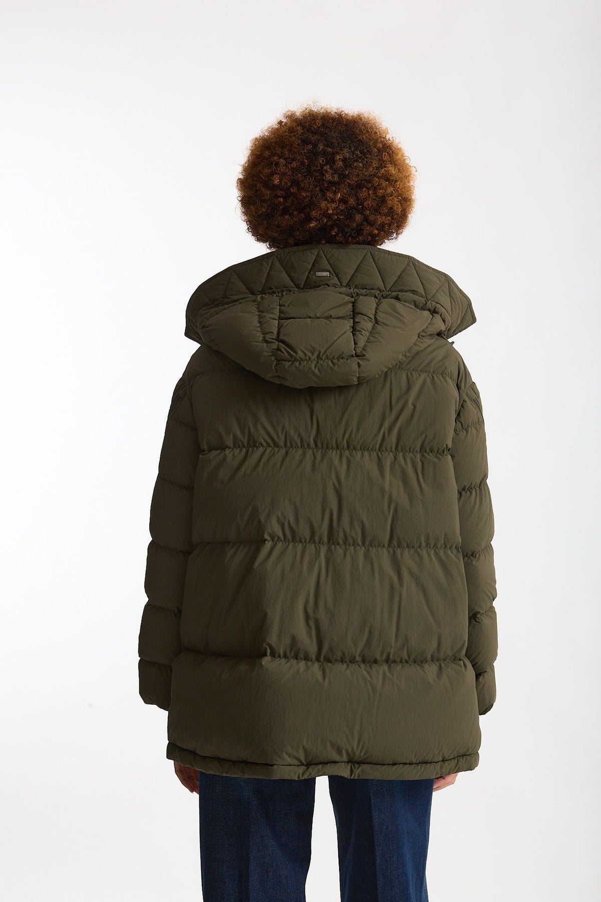 Piumino over verde militare women Herno - 4
