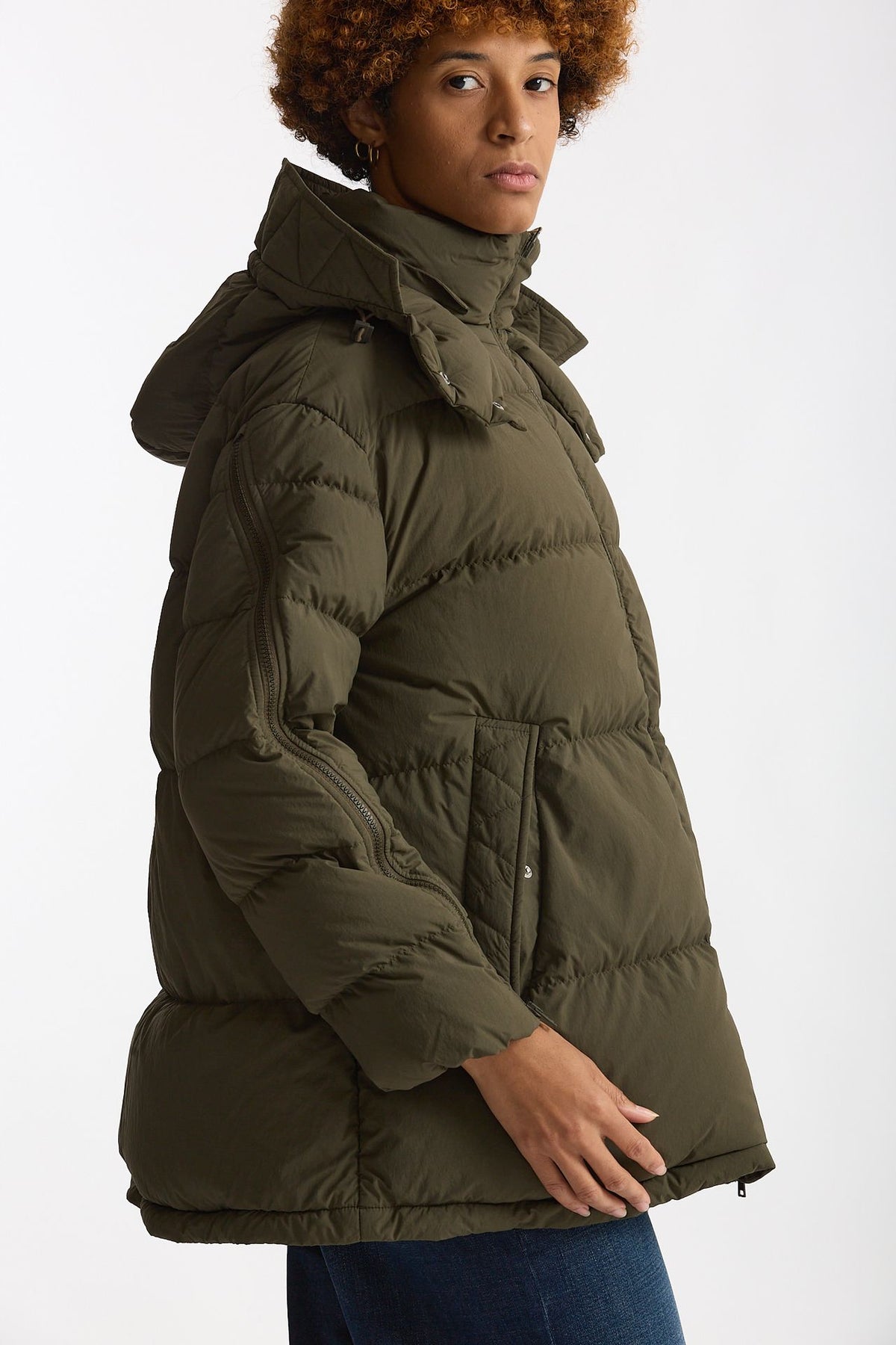 Piumino over verde militare women Herno - 2