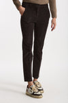 Pantalone slim in velluto LEYRE testa di moro women Incotex - 3