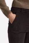 Pantalone slim in velluto LEYRE testa di moro women Incotex - 4