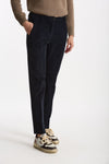 Pantalone slim in velluto LEYRE blu women Incotex - 1