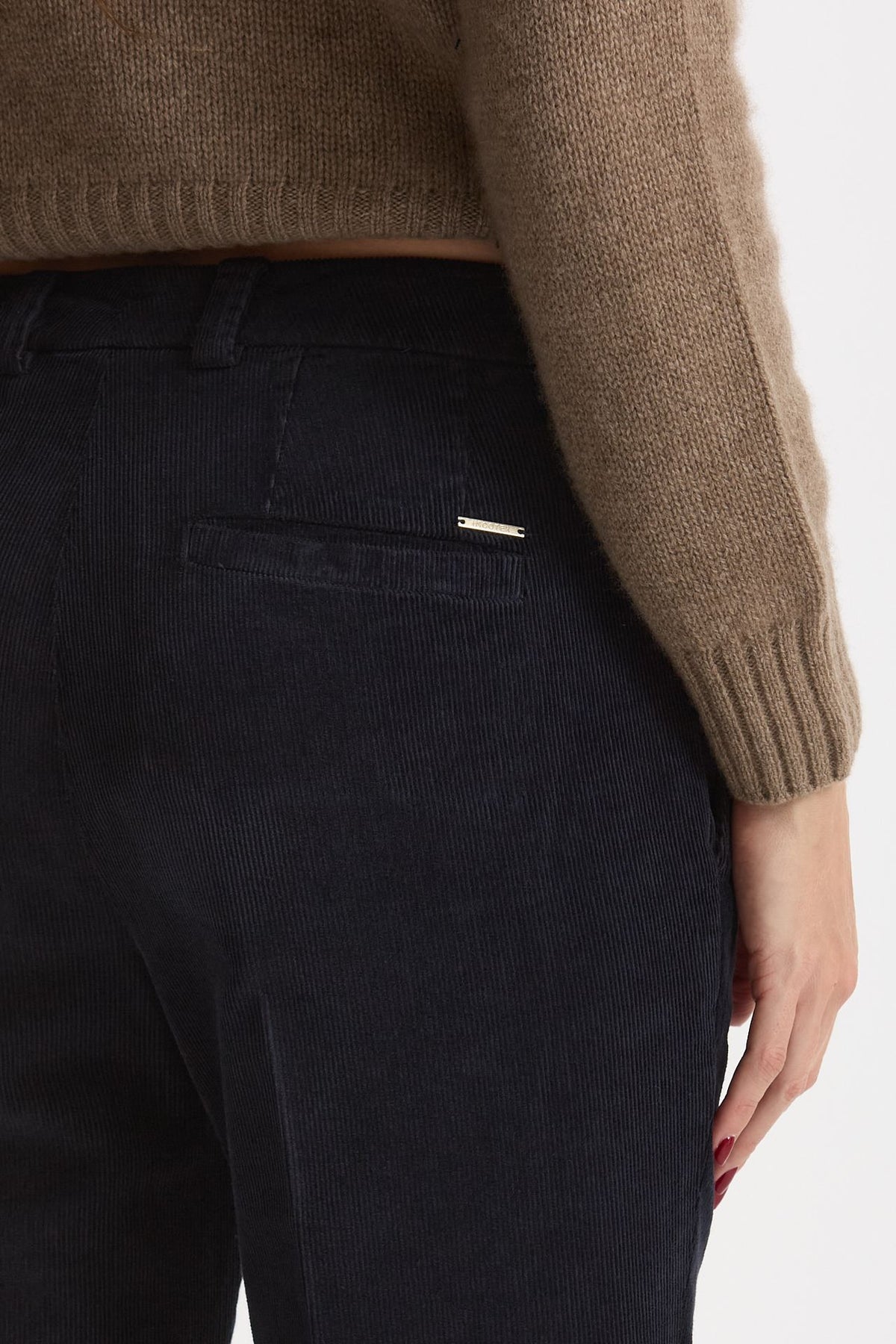 Pantalone slim in velluto LEYRE blu women Incotex - 6