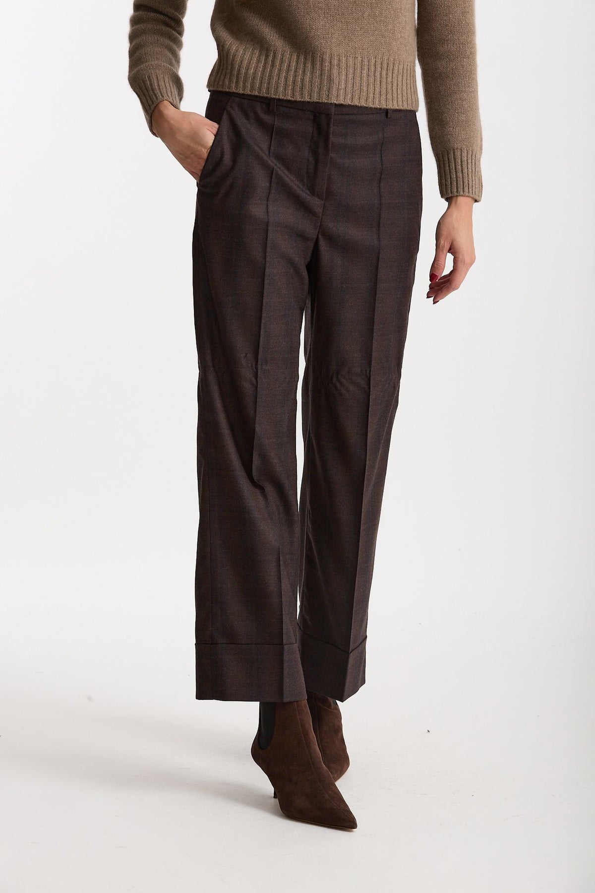 Pantalone NEVET in flanella di lana women Incotex - 1