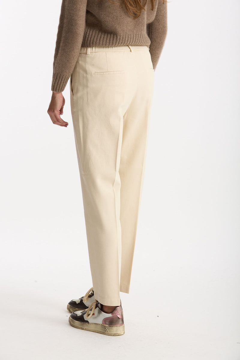 Pantalone in cotone GALENE panna women Incotex - 3