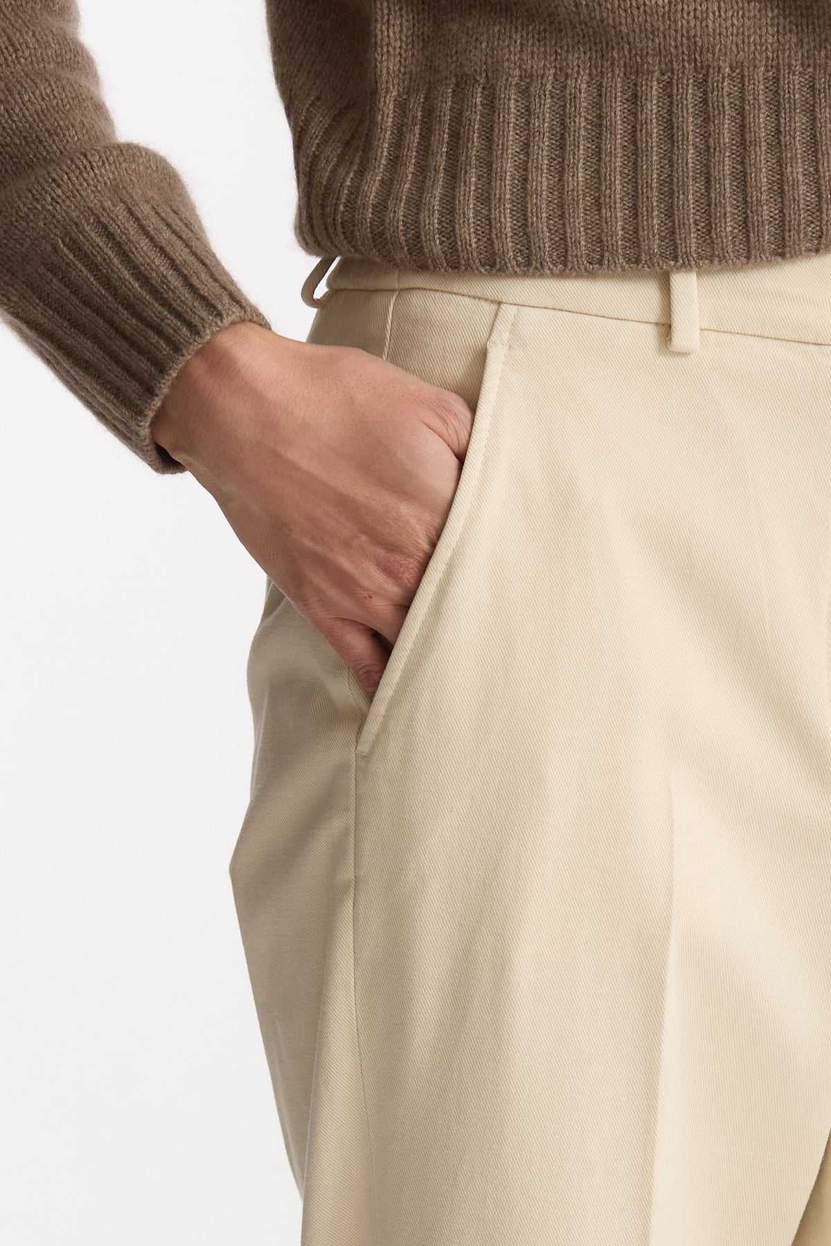 Pantalone in cotone GALENE panna women Incotex - 4