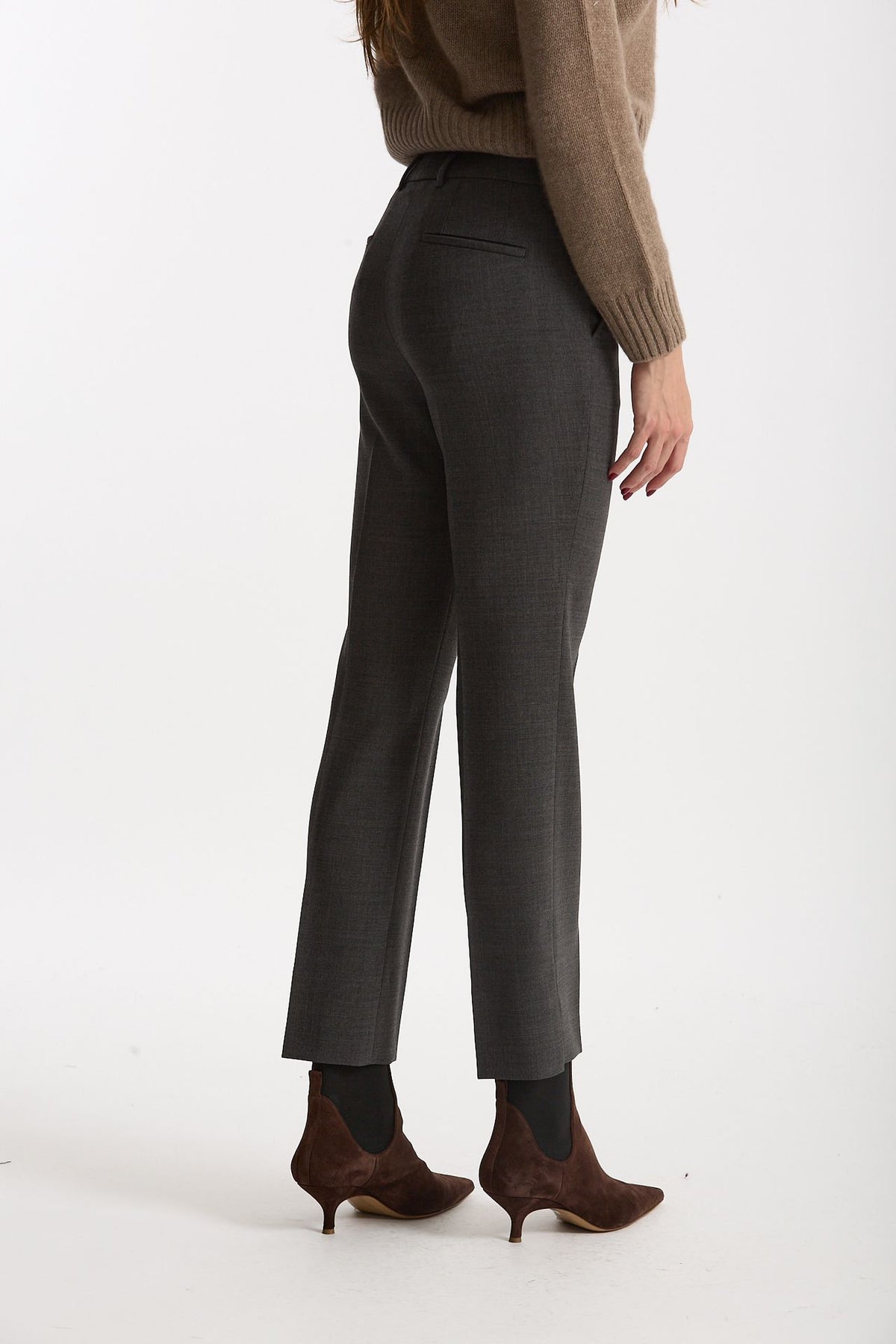 Pantalone slim KIMAMA antracite women Incotex - 2