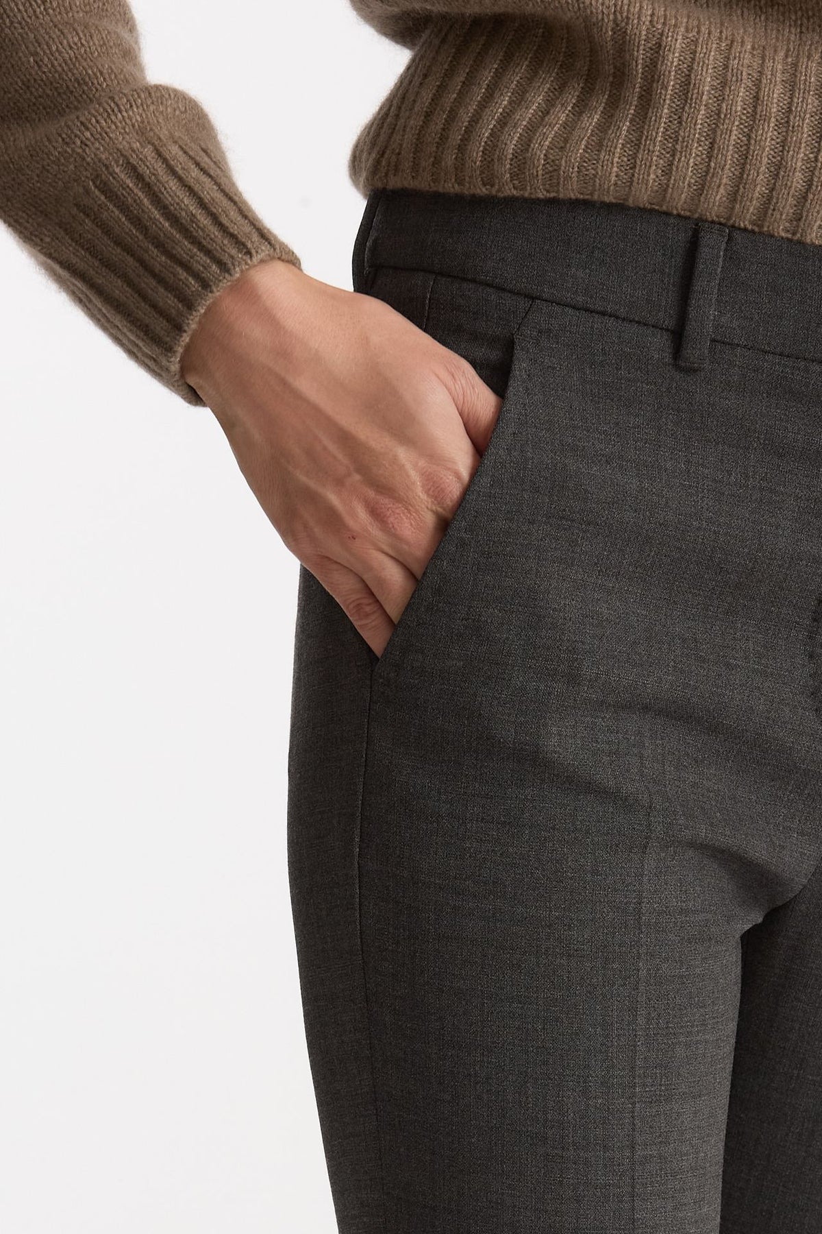 Pantalone slim KIMAMA antracite women Incotex - 4
