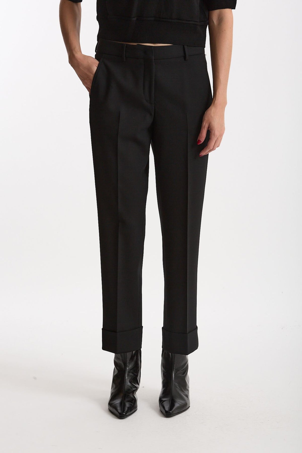 Pantalone dritto NEVET nero women Incotex - 1