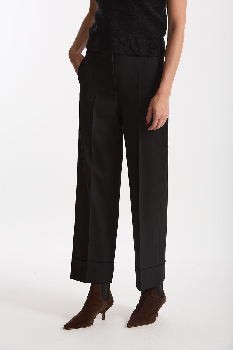 Pantalone ARLYS in tela di lana nero women Incotex - 1