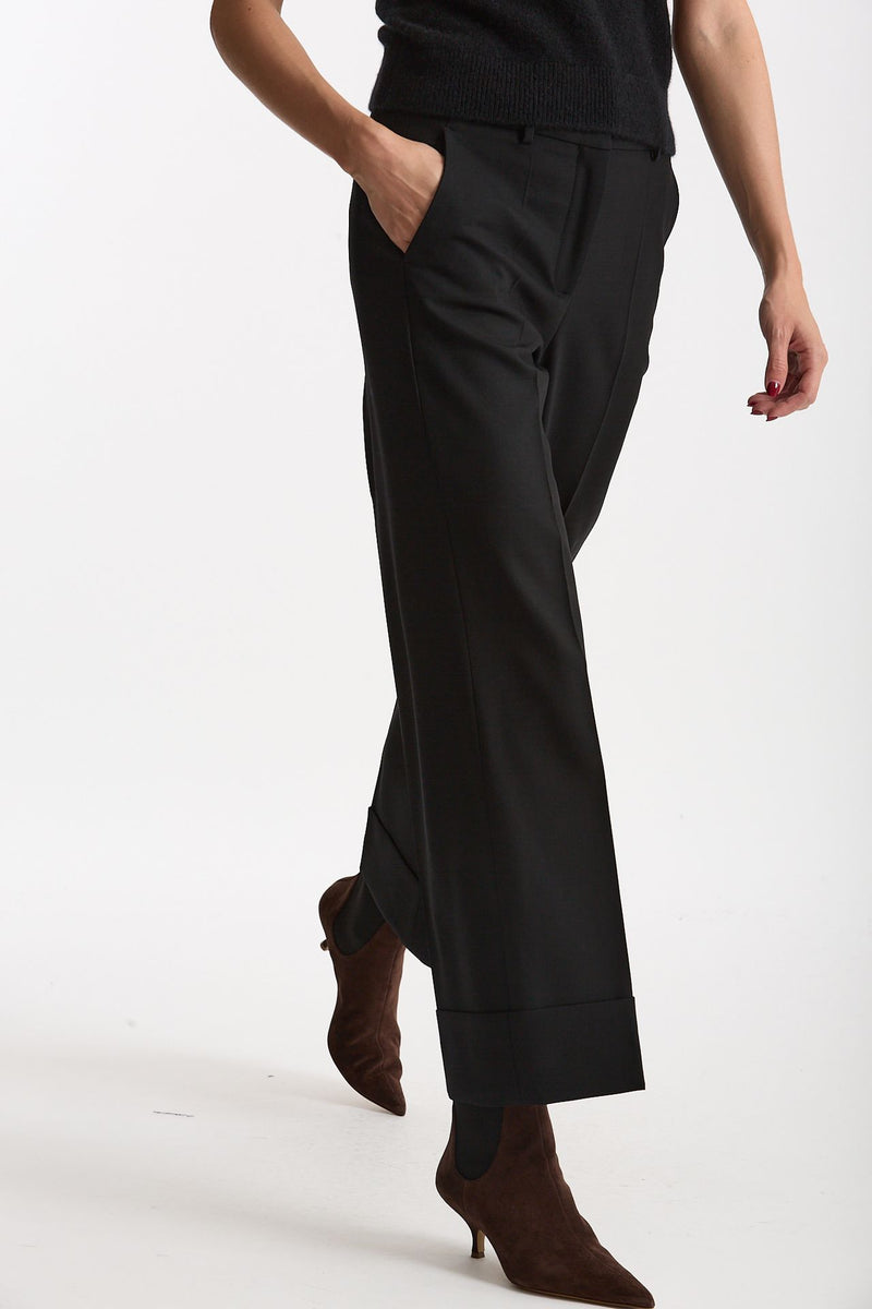 Pantalone ARLYS in tela di lana nero women Incotex - 4