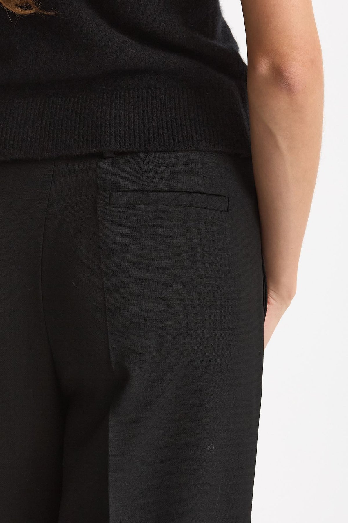 Pantalone ARLYS in tela di lana nero women Incotex - 6