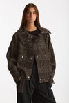 Giubbino over INJA tweed marrone e panna women Iro - 3