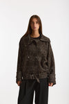 Giubbino over INJA tweed marrone e panna women Iro - 4