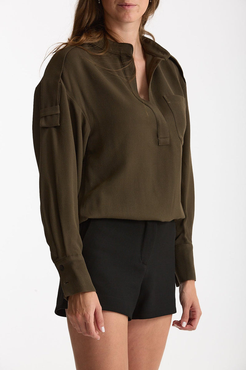 Over shirt MEKKY verde militare women Iro - 3