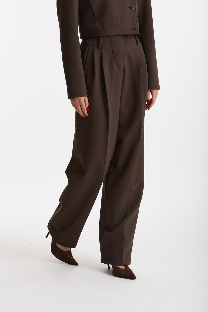 Pantalone vita alta pinces marrone women Iro - 2