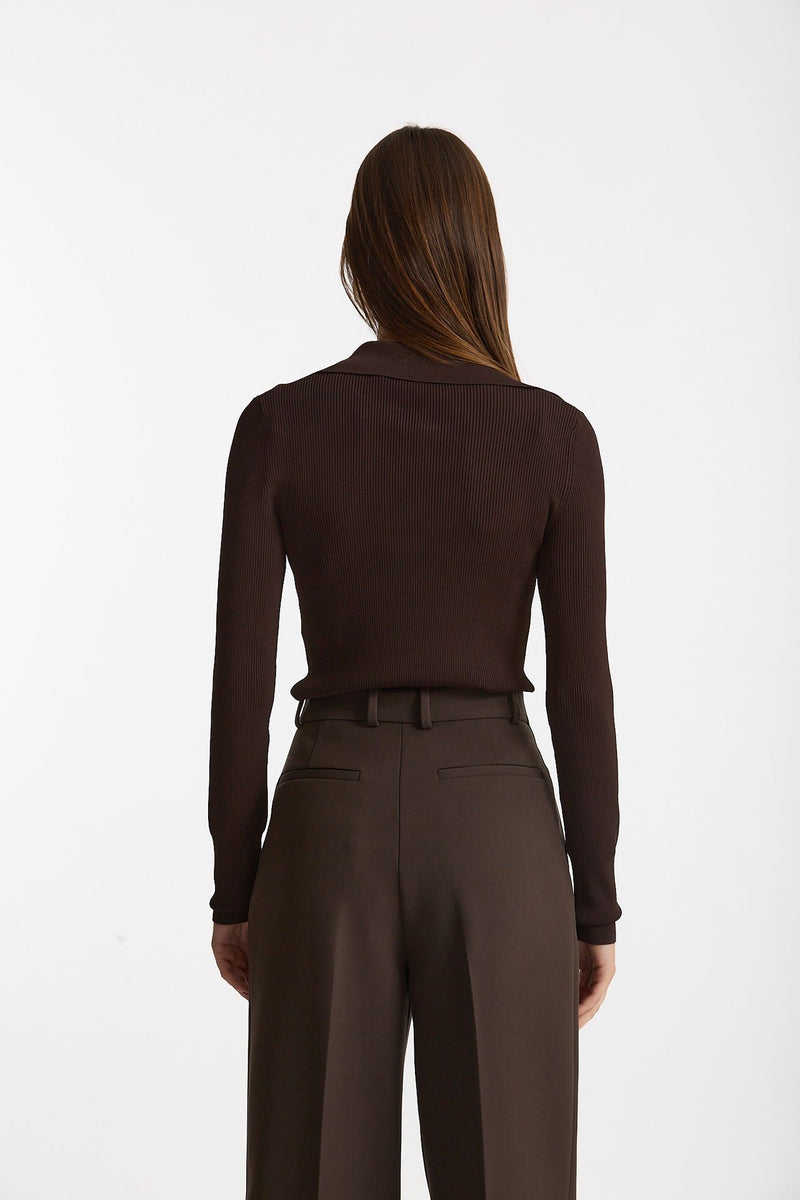 Maglia polo in viscosa marrone women Iro - 3