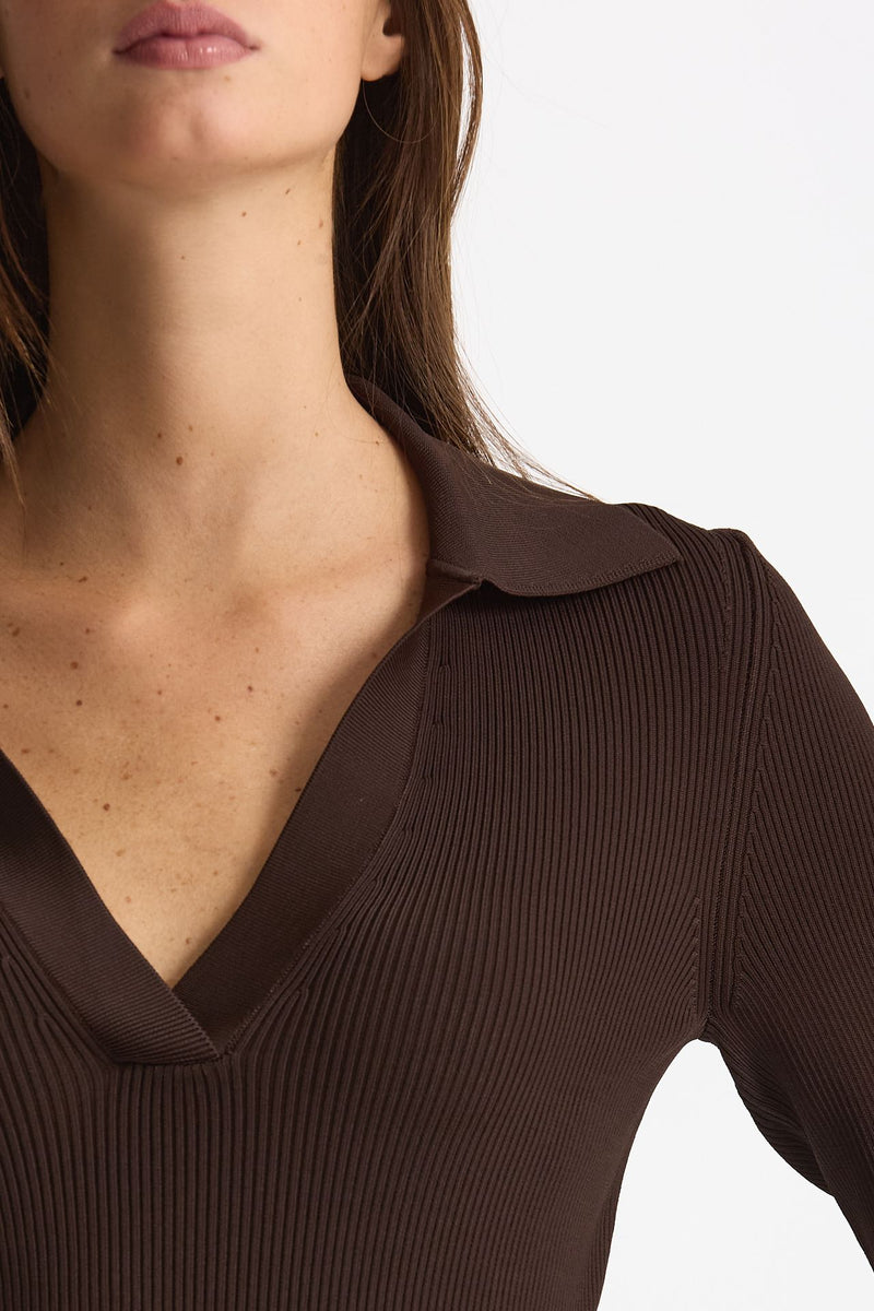 Maglia polo in viscosa marrone women Iro - 5