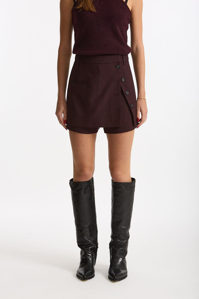 Short pannello Vita alta burgundi women Iro - 3
