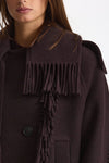 Giubbino frange misto lana burgundi women Iro - 2