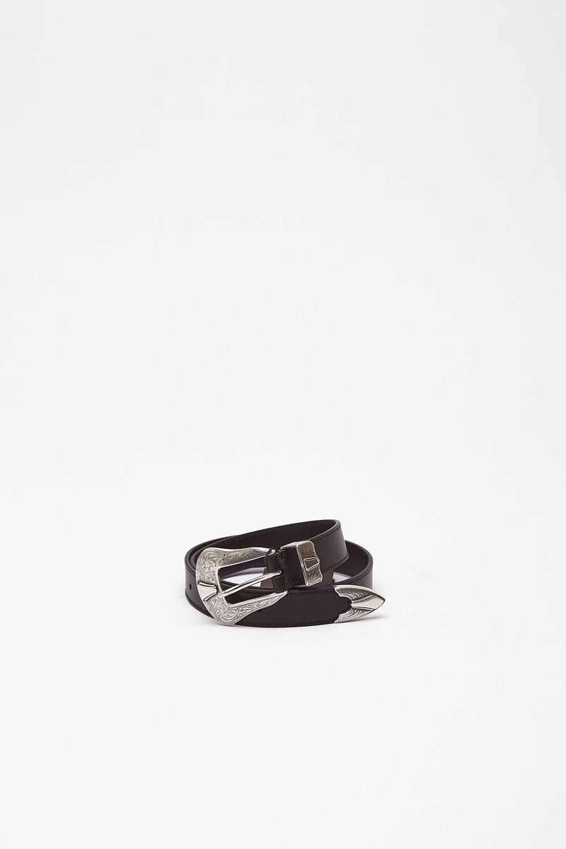 Cintura in pelle BUTTON BELT nero women Kate-cate - 1