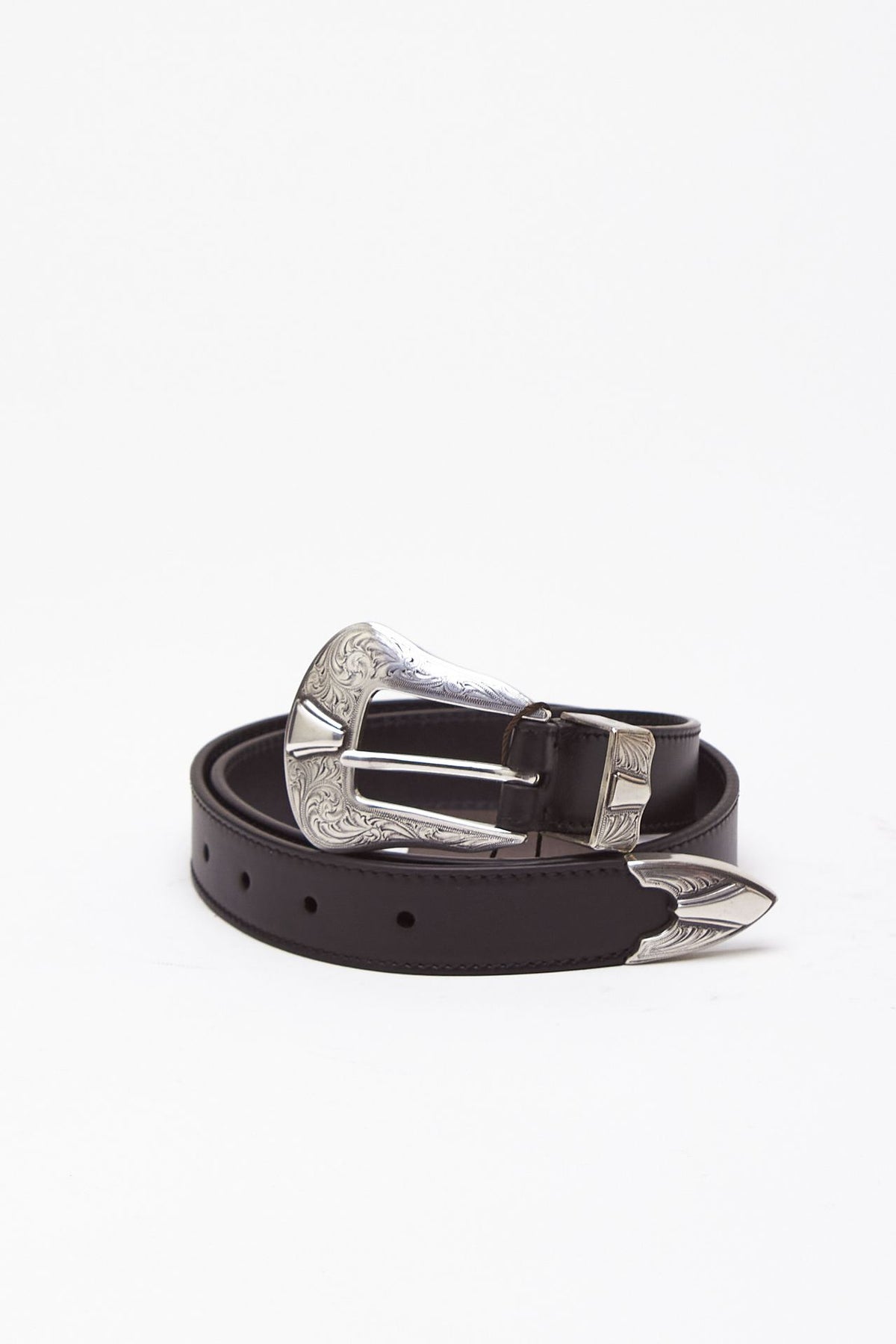 Cintura in pelle BUTTON BELT nero women Kate-cate - 2