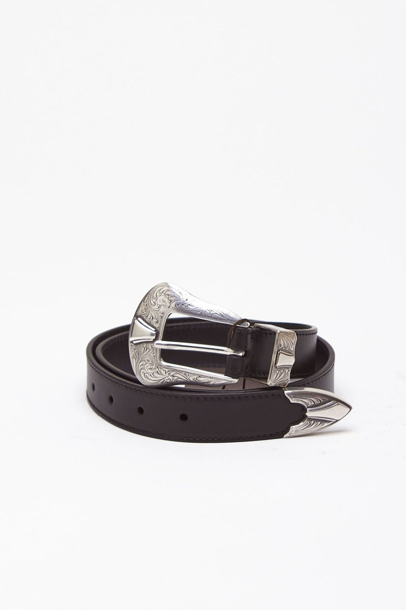 Cintura in pelle BUTTON BELT nero women Kate-cate - 2