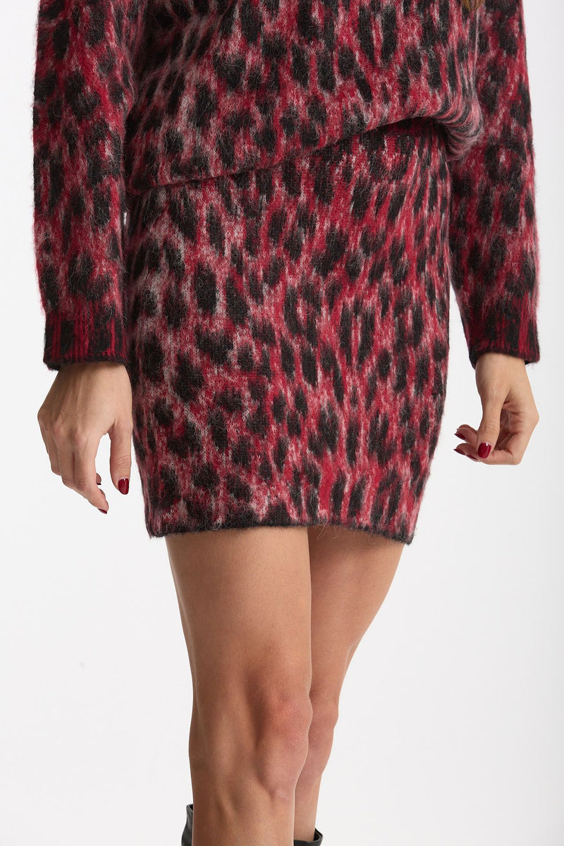 Gonna in maglia maculata jacquard women Laneus - 4