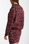 Maglia over maculata rosso e nero women Laneus - 1