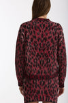 Maglia over maculata rosso e nero women Laneus - 3