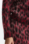 Maglia over maculata rosso e nero women Laneus - 6