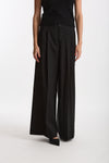 Pantalone in fresco lana nero women Laneus - 1