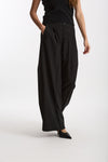 Pantalone in fresco lana nero women Laneus - 4