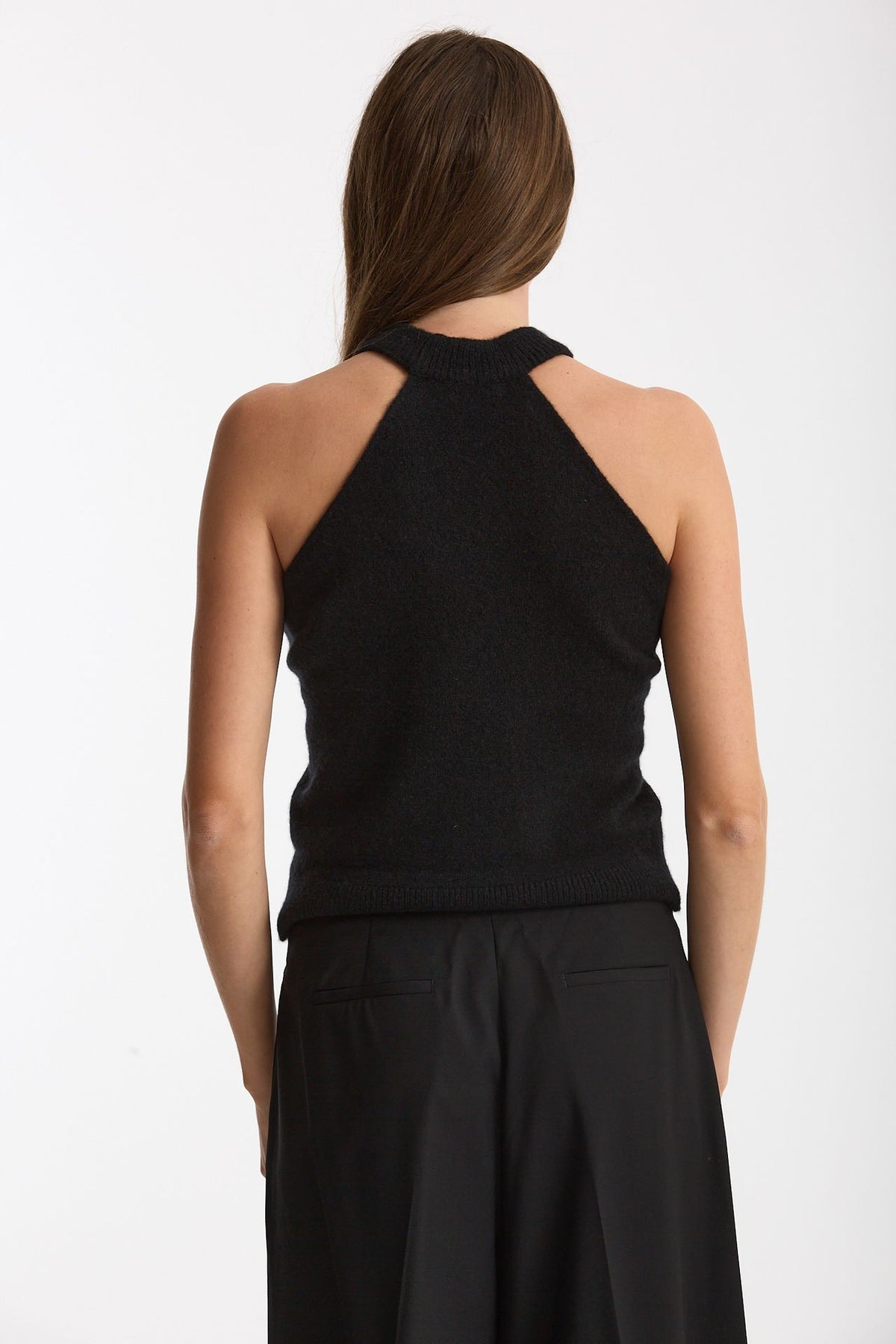Top in cashmere e seta nero women Laneus - 2