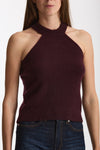 Top in cashmere e seta burgundi women Laneus - 4