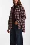 Camicia over a quadri bordeaux women Laneus - 2