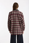Camicia over a quadri bordeaux women Laneus - 3