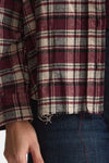 Camicia over a quadri bordeaux women Laneus - 6