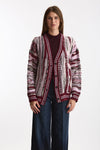 Cardigan over-fit in jacquard women Laneus - 1