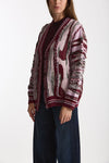 Cardigan over-fit in jacquard women Laneus - 3