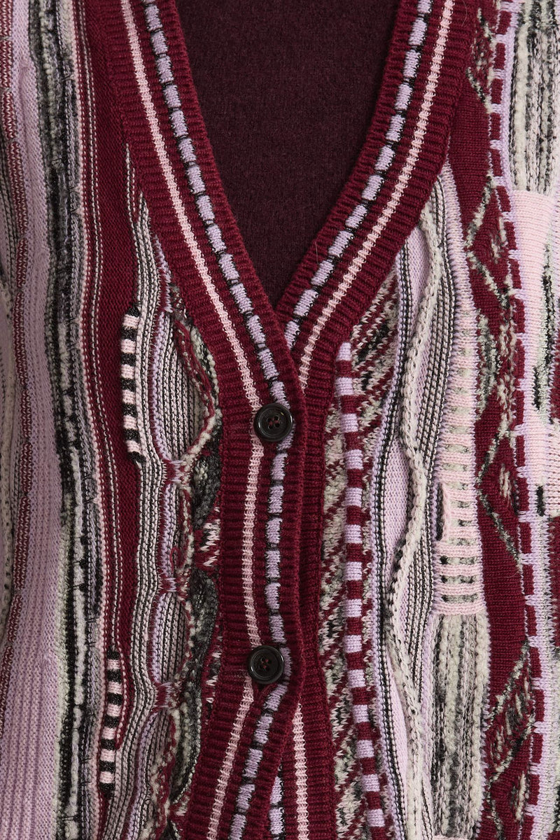 Cardigan over-fit in jacquard women Laneus - 2