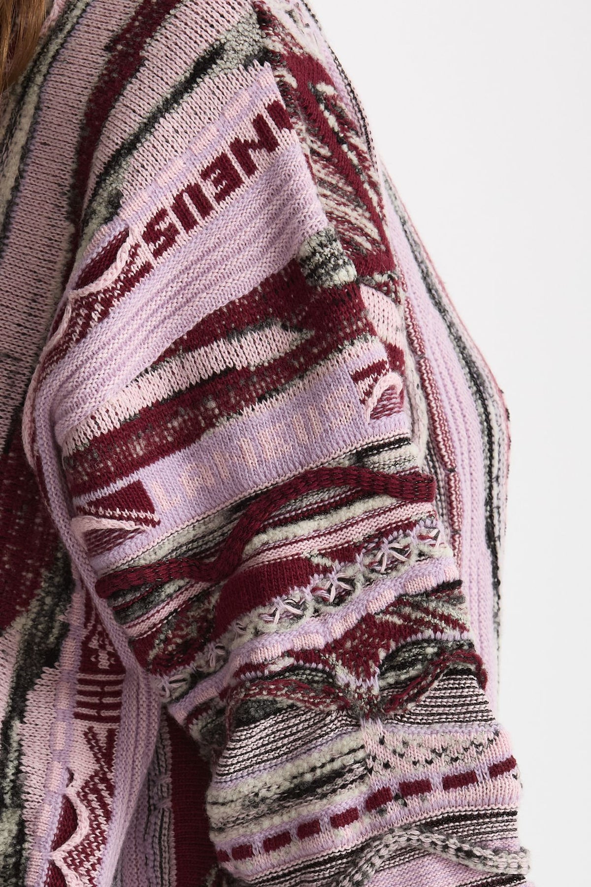 Cardigan over-fit in jacquard women Laneus - 7