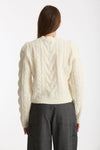 Maglia a trecce bianco women Laneus - 3
