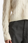 Maglia a trecce bianco women Laneus - 4