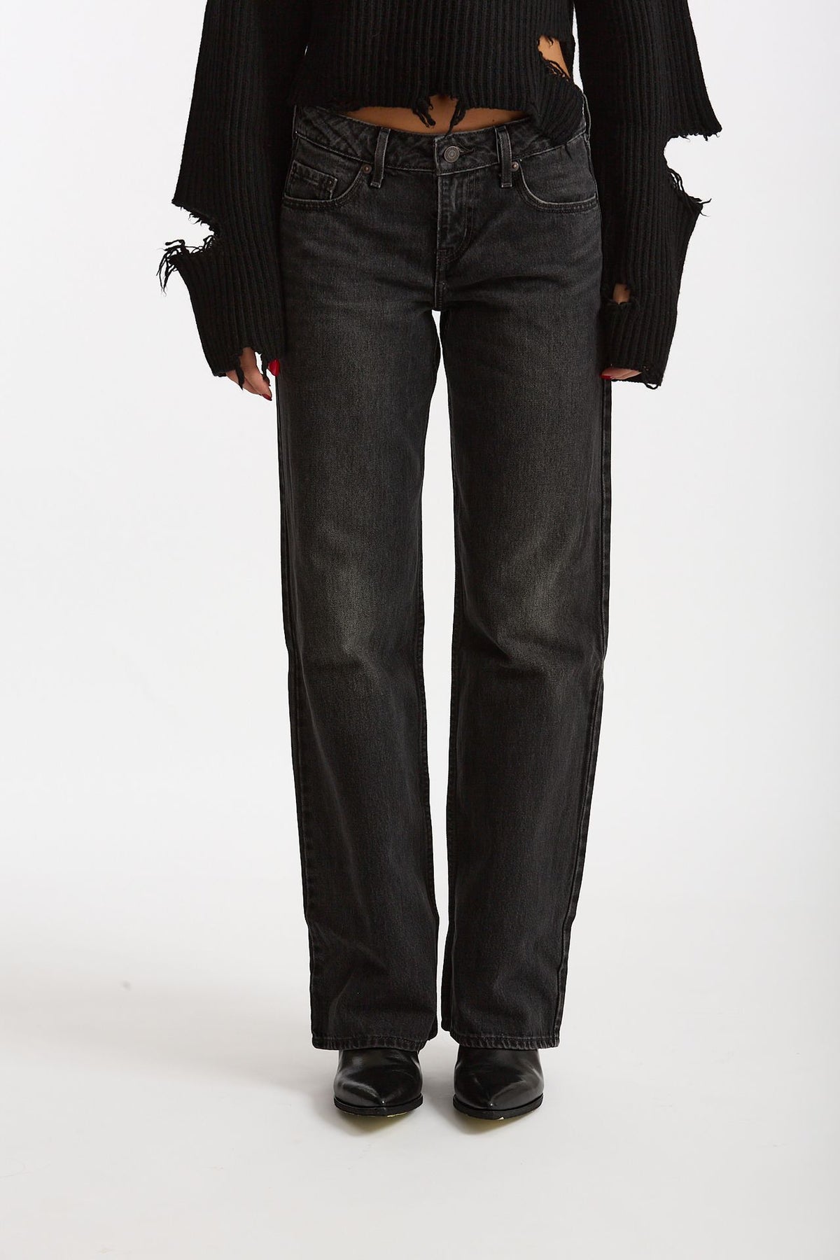 Jeans regular LOW LOOSE nero slavato women Levi's - 2