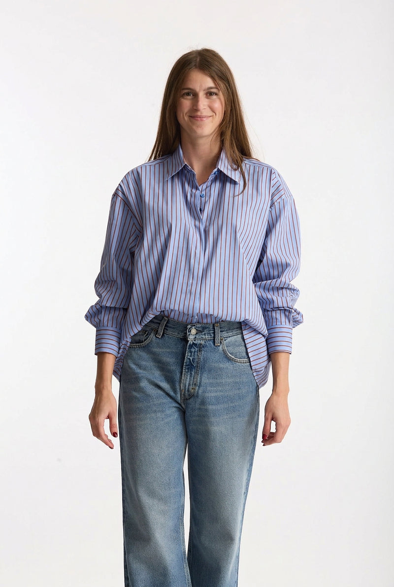 Camicia oversize azzurro fantasia women Marsēm - 1
