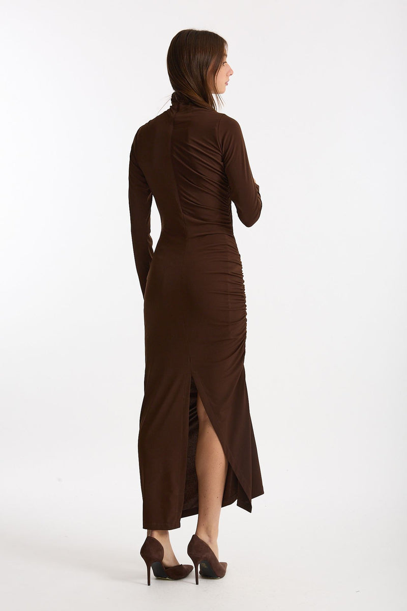Abito lungo dolcevita marrone women Marsēm - 3