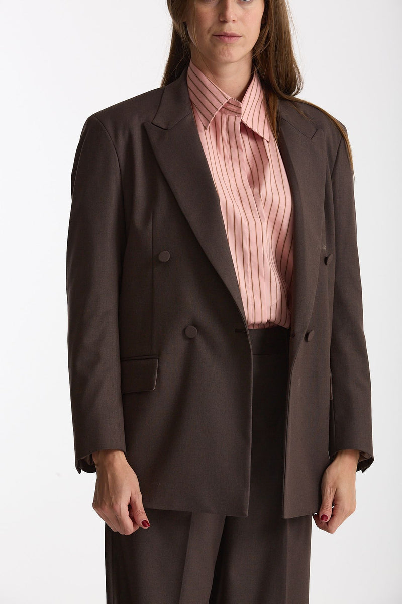 Tailleur giacca doppiopetto marrone women Marsēm - 2