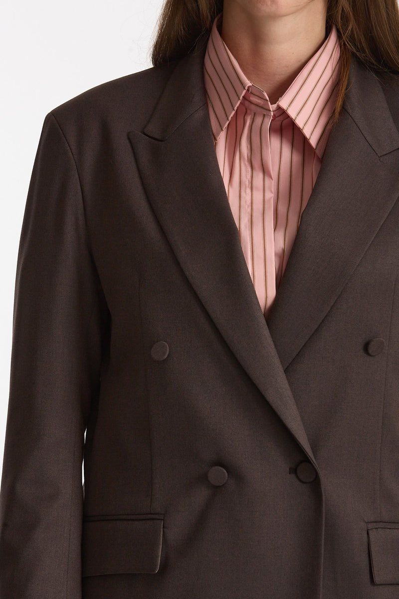 Tailleur giacca doppiopetto marrone women Marsēm - 5