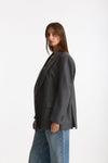 Giacca doppiopetto gessata grigio women Marsēm - 2