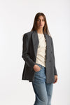 Giacca doppiopetto gessata grigio women Marsēm - 4